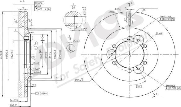 ADVICS-SEA J6F549 - Тормозной диск autospares.lv