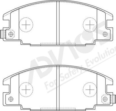 ADVICS-SEA J1N010Y - Тормозные колодки, дисковые, комплект autospares.lv