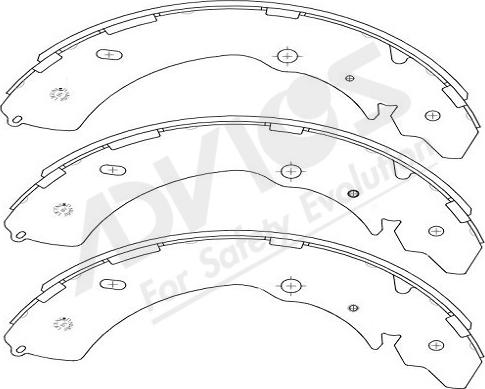 ADVICS-SEA J8N004Y - Комплект тормозных колодок, барабанные autospares.lv