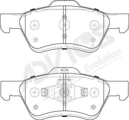 ADVICS-SEA K1N011Y - Тормозные колодки, дисковые, комплект autospares.lv