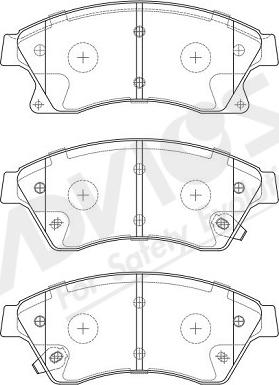 ADVICS-SEA L1N007Y - Тормозные колодки, дисковые, комплект autospares.lv