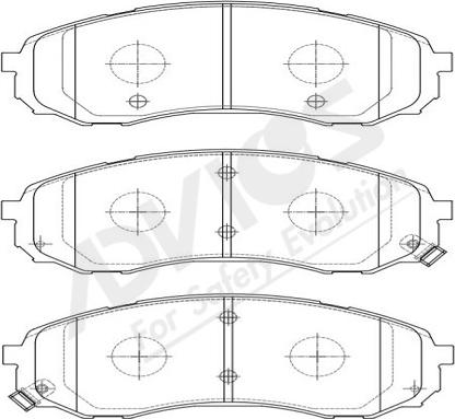 ADVICS-SEA R1N044Y - Тормозные колодки, дисковые, комплект autospares.lv