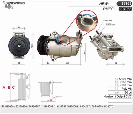 AHE 98963/A - Компрессор кондиционера autospares.lv