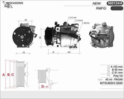 AHE 980124/A - Компрессор кондиционера autospares.lv