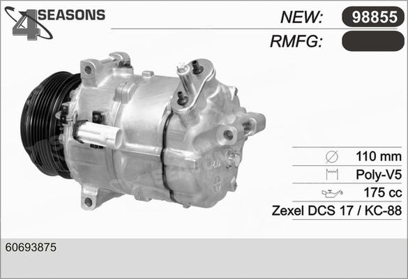 AHE 98855 - Компрессор кондиционера autospares.lv