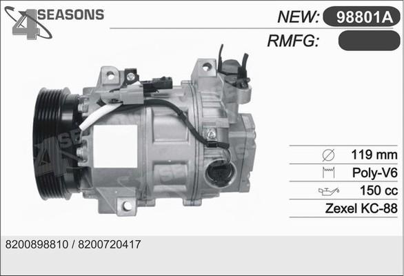 AHE 98801/A - Компрессор кондиционера autospares.lv