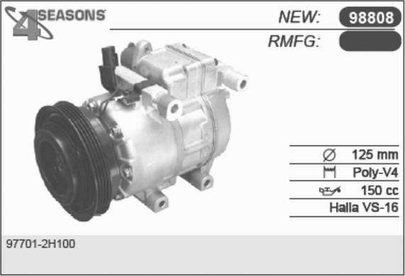 AHE 98808 - Компрессор кондиционера autospares.lv