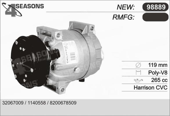 AHE 98889 - Компрессор кондиционера autospares.lv