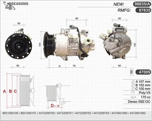 AHE 98835/A - Компрессор кондиционера autospares.lv