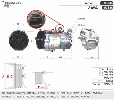 AHE 98836 - Компрессор кондиционера autospares.lv