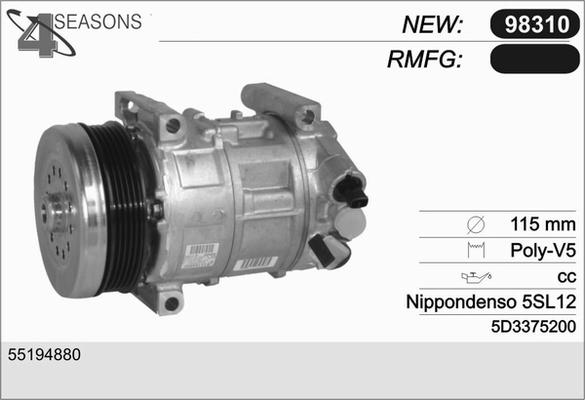 AHE 98310 - Компрессор кондиционера autospares.lv