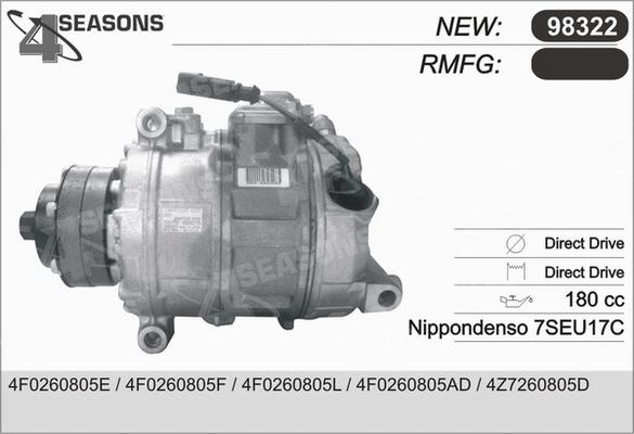 AHE 98322 - Компрессор кондиционера autospares.lv