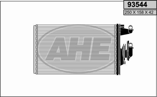 AHE 93544 - Теплообменник, отопление салона autospares.lv