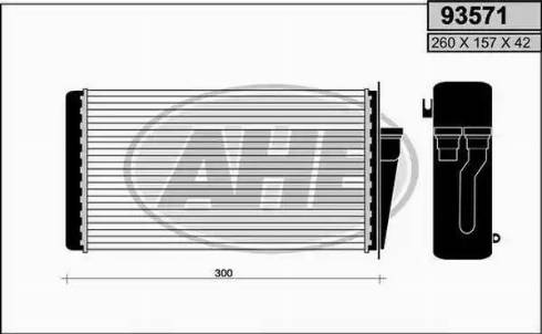 AHE 93571 - Теплообменник, отопление салона autospares.lv