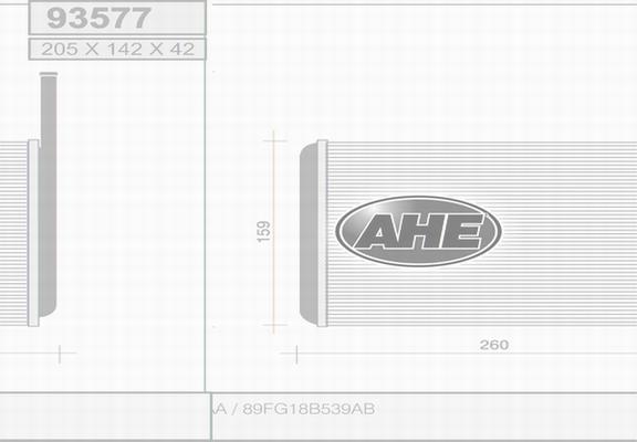 AHE 93577 - Теплообменник, отопление салона autospares.lv