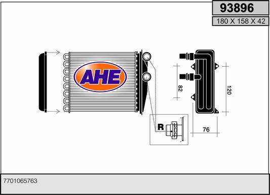 AHE 93896 - Теплообменник, отопление салона autospares.lv