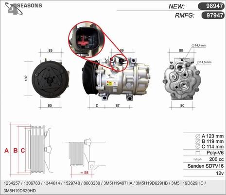 AHE 97947 - Компрессор кондиционера autospares.lv