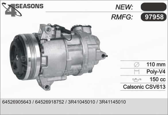 AHE 97958 - Компрессор кондиционера autospares.lv