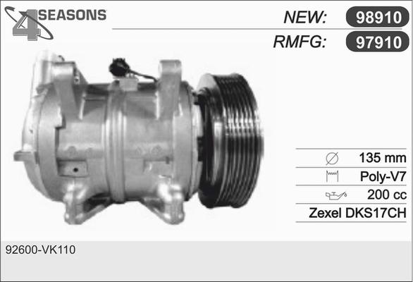 AHE 97910 - Компрессор кондиционера autospares.lv