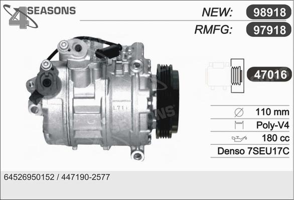 AHE 97918 - Компрессор кондиционера autospares.lv