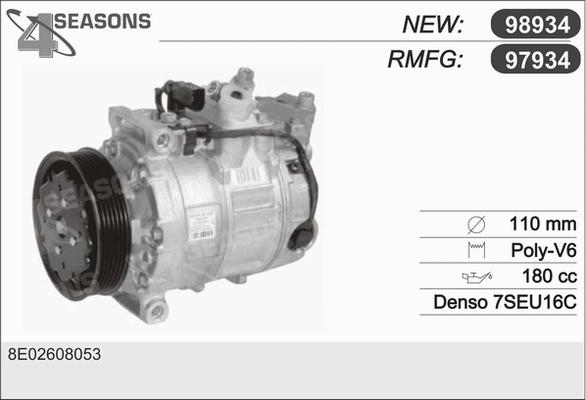 AHE 97934 - Компрессор кондиционера autospares.lv