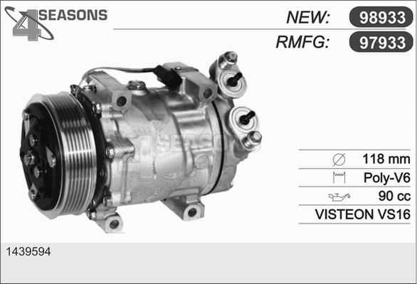 AHE 97933 - Компрессор кондиционера autospares.lv