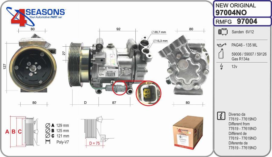 AHE 97004NO - Компрессор кондиционера autospares.lv