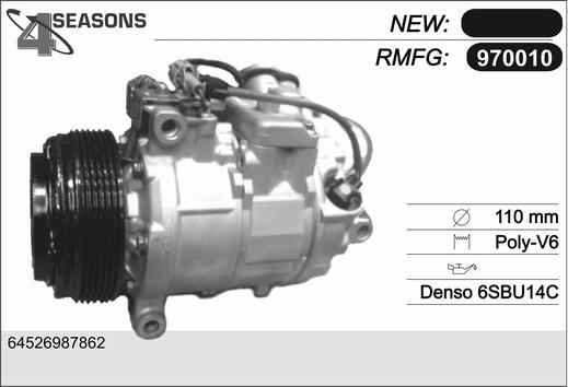 AHE 970010 - Компрессор кондиционера autospares.lv