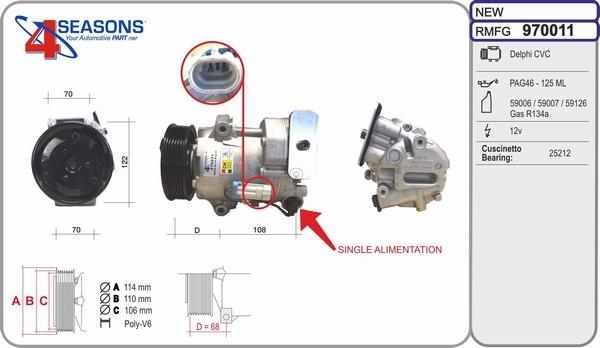 AHE 970011 - Компрессор кондиционера autospares.lv