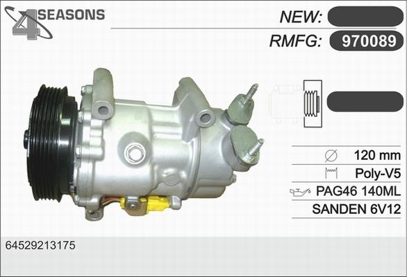 AHE 970089 - Компрессор кондиционера autospares.lv