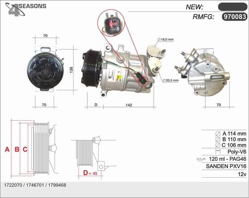 AHE 970083 - Компрессор кондиционера autospares.lv