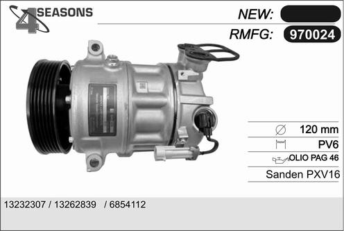 AHE 970024 - Компрессор кондиционера autospares.lv