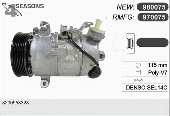 AHE 970075 - Компрессор кондиционера autospares.lv