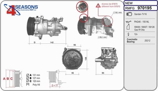 AHE 970195 - Компрессор кондиционера autospares.lv