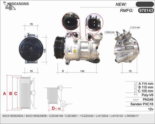 AHE 970143 - Компрессор кондиционера autospares.lv