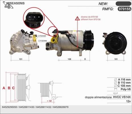 AHE 970155 - Компрессор кондиционера autospares.lv