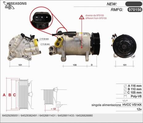 AHE 970156 - Компрессор кондиционера autospares.lv