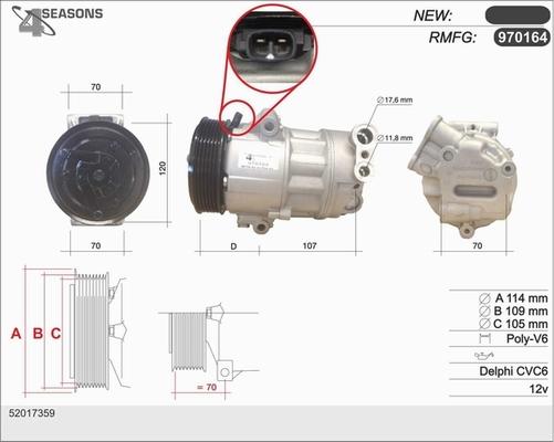 AHE 970164 - Компрессор кондиционера autospares.lv