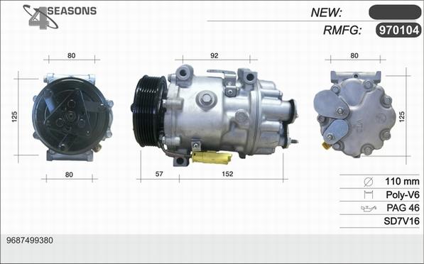 AHE 970104 - Компрессор кондиционера autospares.lv