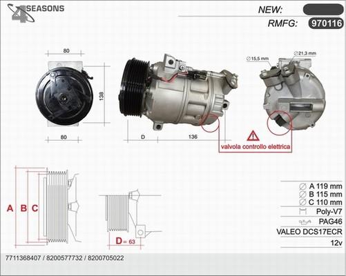 AHE 970116 - Компрессор кондиционера autospares.lv