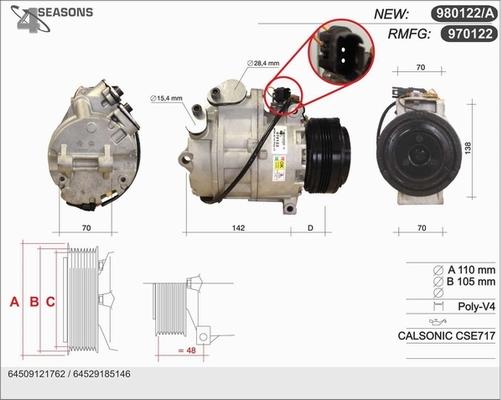 AHE 970122 - Компрессор кондиционера autospares.lv