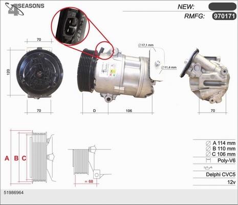 AHE 970171 - Компрессор кондиционера autospares.lv