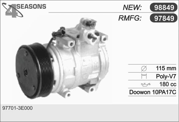 AHE 97849 - Компрессор кондиционера autospares.lv