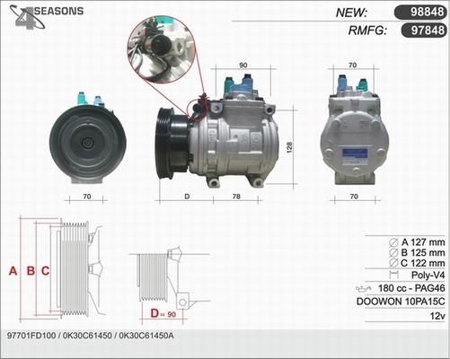 AHE 97848 - Компрессор кондиционера autospares.lv