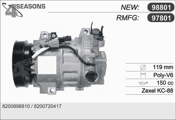 AHE 97801 - Компрессор кондиционера autospares.lv