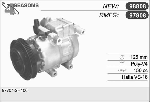 AHE 97808 - Компрессор кондиционера autospares.lv