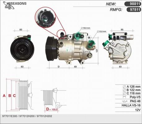 AHE 97811 - Компрессор кондиционера autospares.lv