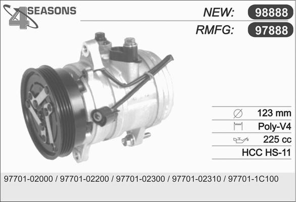 AHE 97888 - Компрессор кондиционера autospares.lv