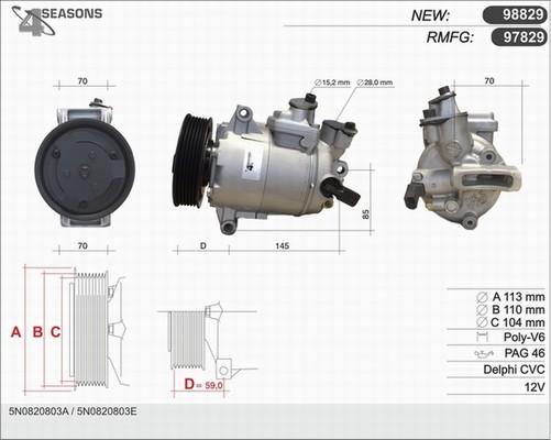 AHE 97829 - Компрессор кондиционера autospares.lv