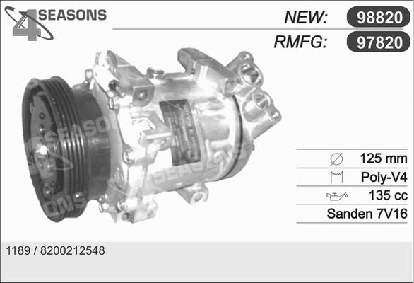 AHE 97820 - Компрессор кондиционера autospares.lv